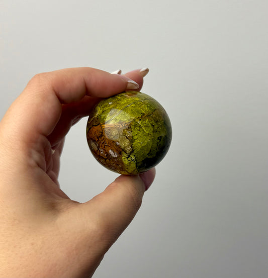 Green opal sphere