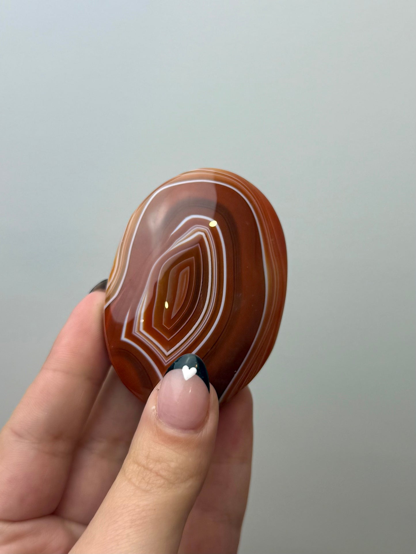 Carnelian palm stone