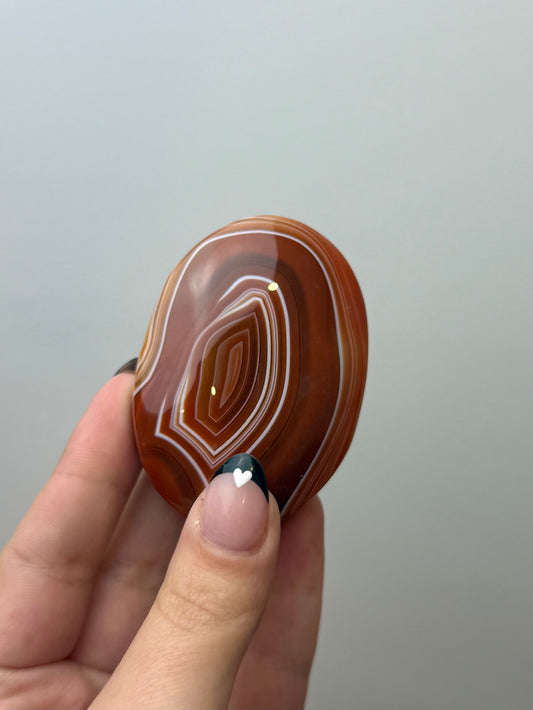 Carnelian palm stone