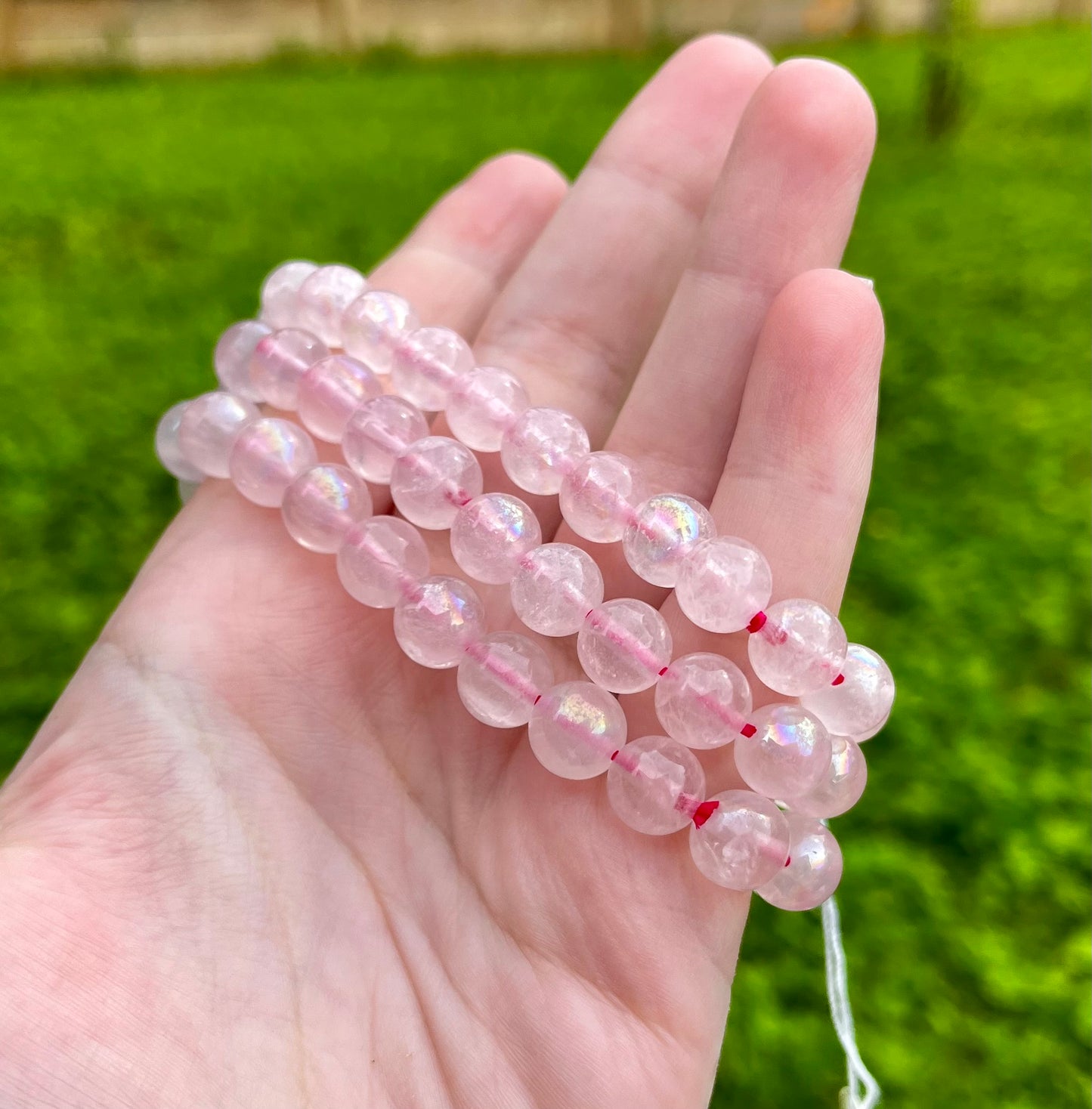 Aura rose quartz bracelets