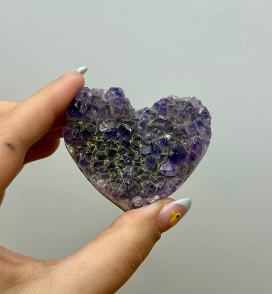 Amethyst heart cluster