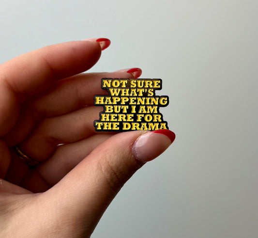 Drama enamel pin