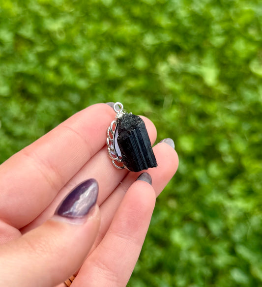 Black tourmaline pendant