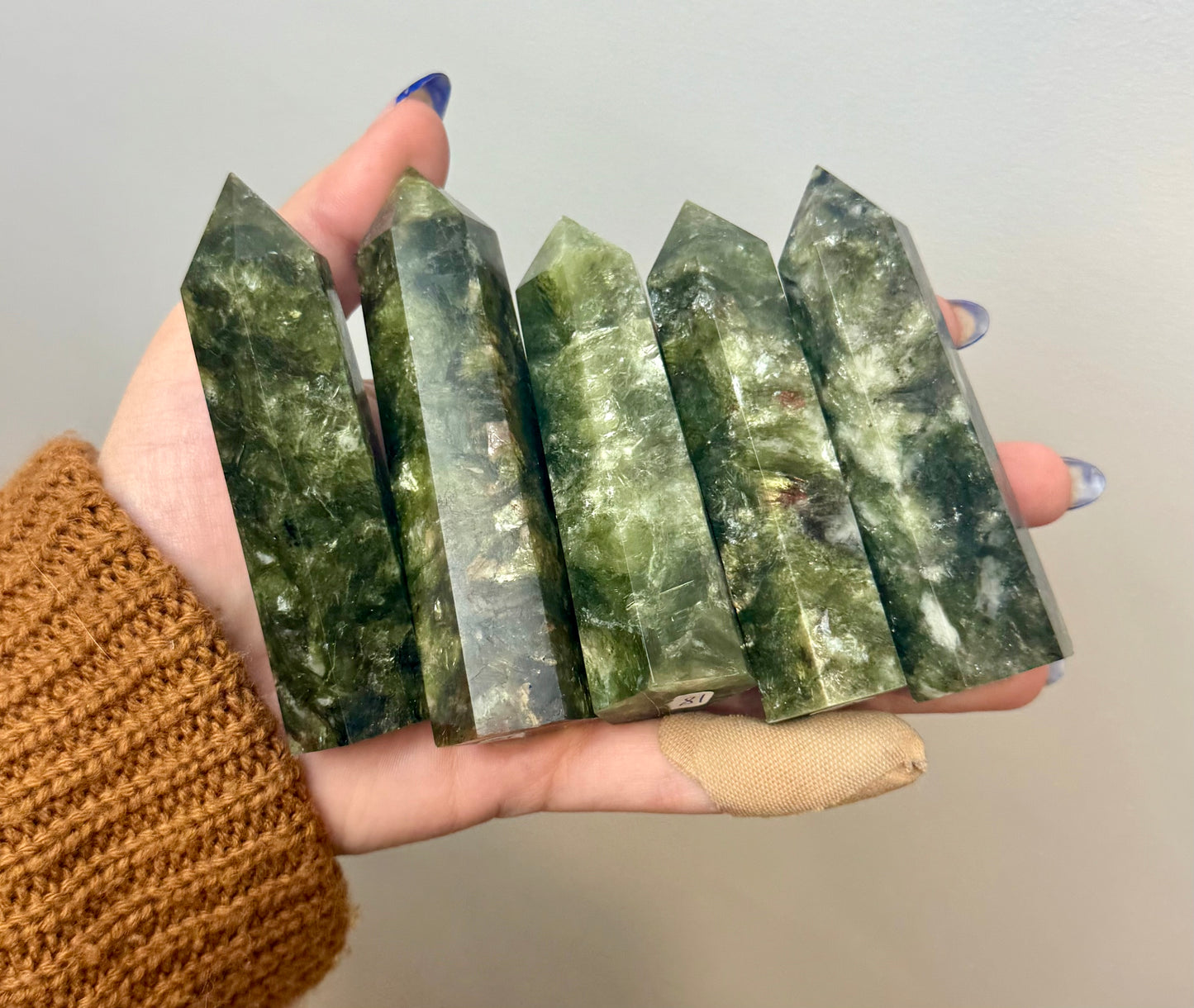 Green mica towers