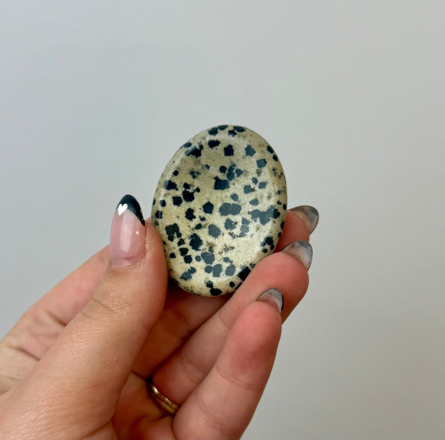 Dalmatian jasper worry stone