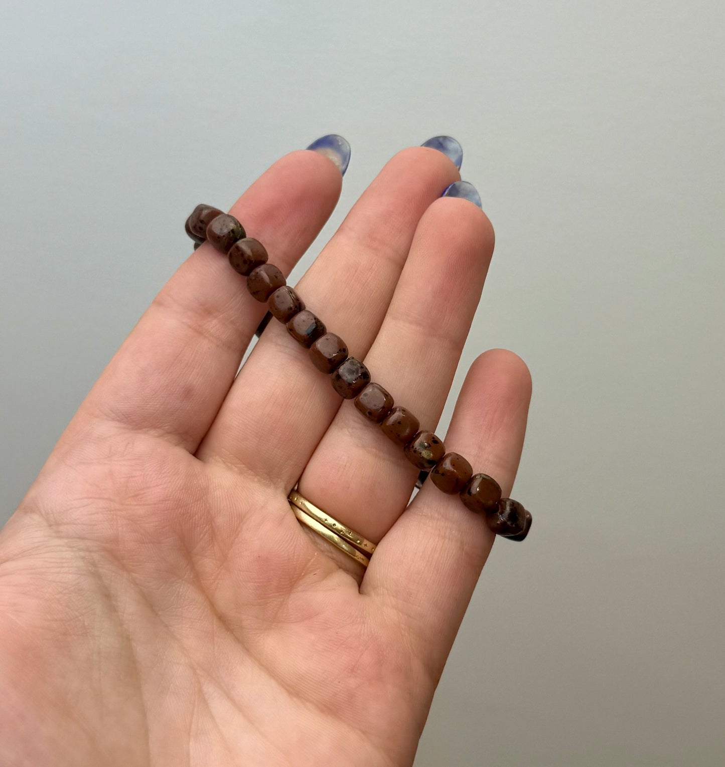 Mahogany obsidian bracelet thrifted find ￼