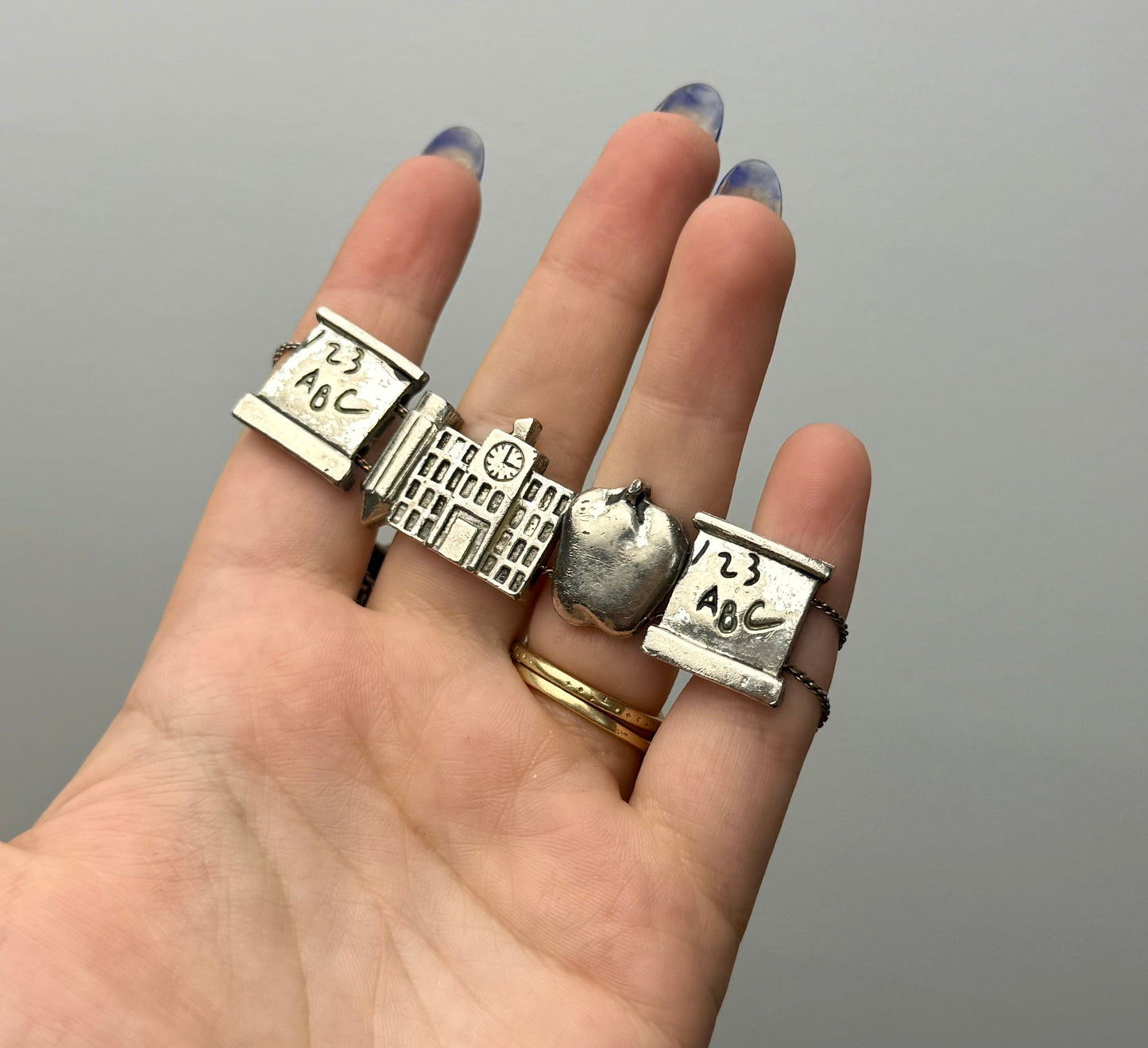 School/teacher charm bracelet thrifted find