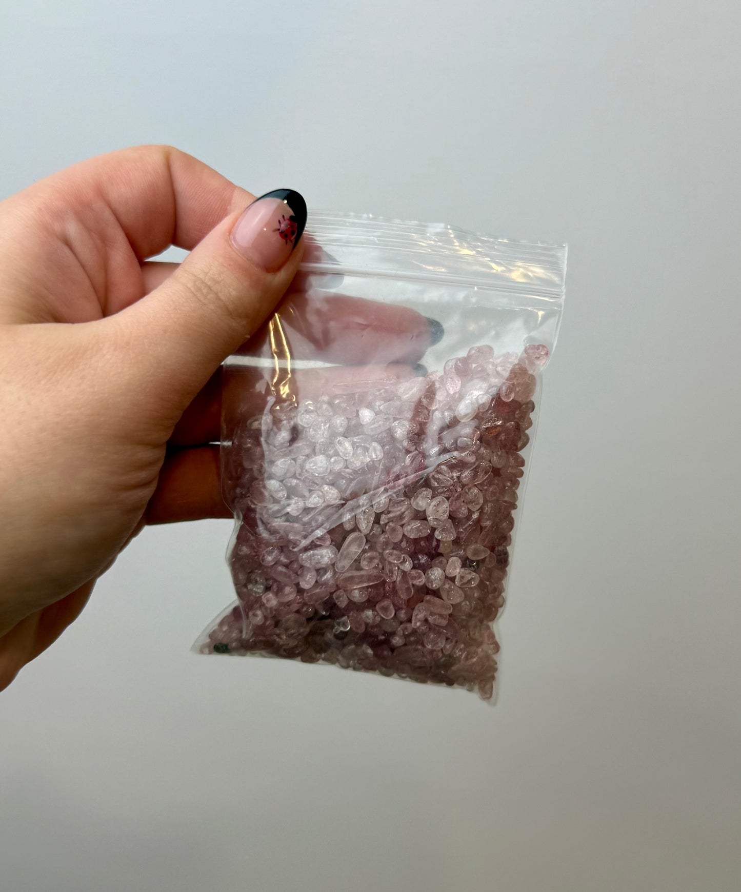Strawberry Quartz chip bags