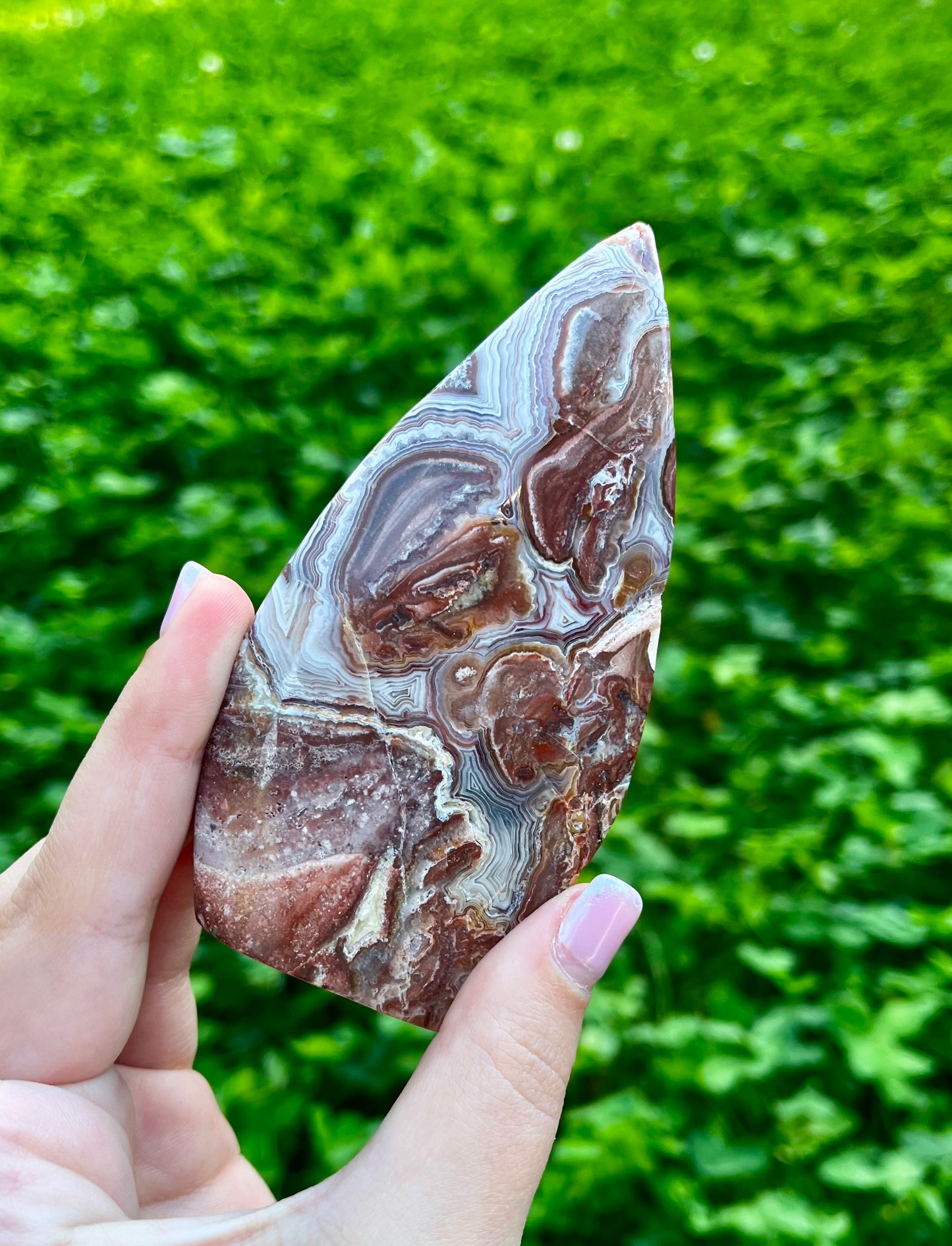 Mexican lace agate tear freeform