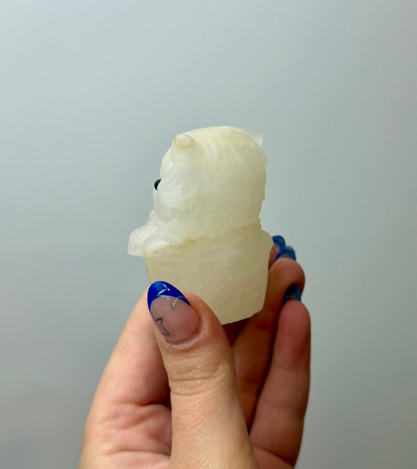 Quartz cow carving