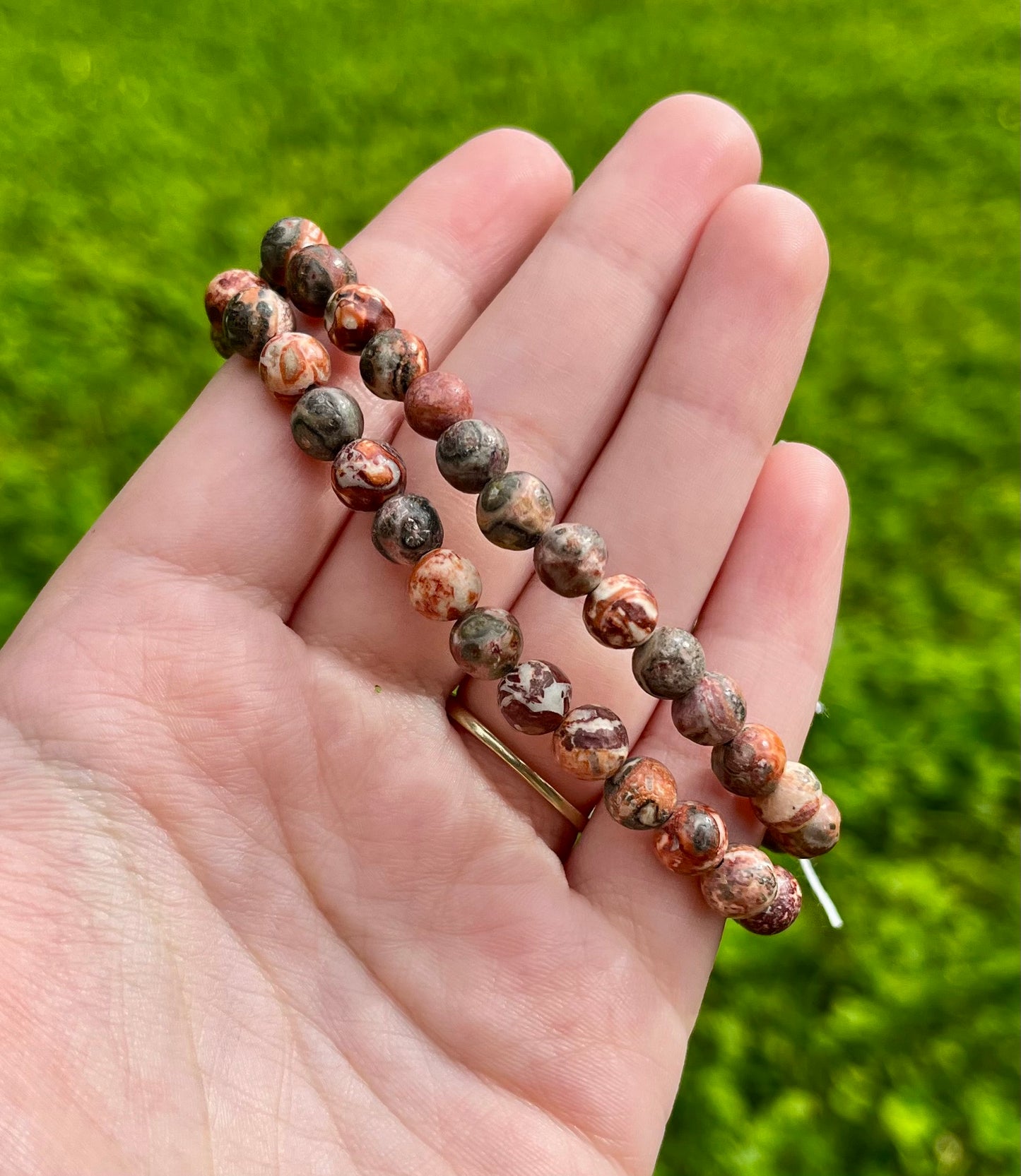 Leopardskin jasper bracelets