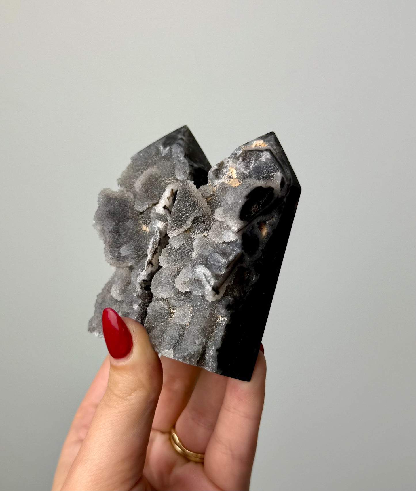 Chalcedony half raw towers