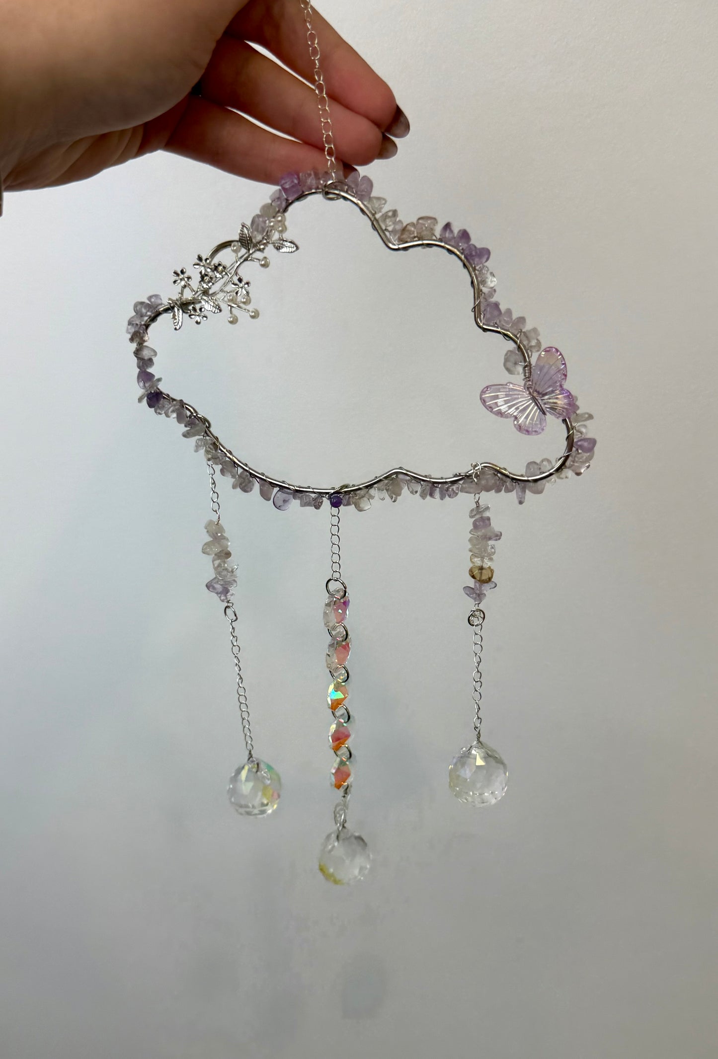 Amethyst cloud suncatchers