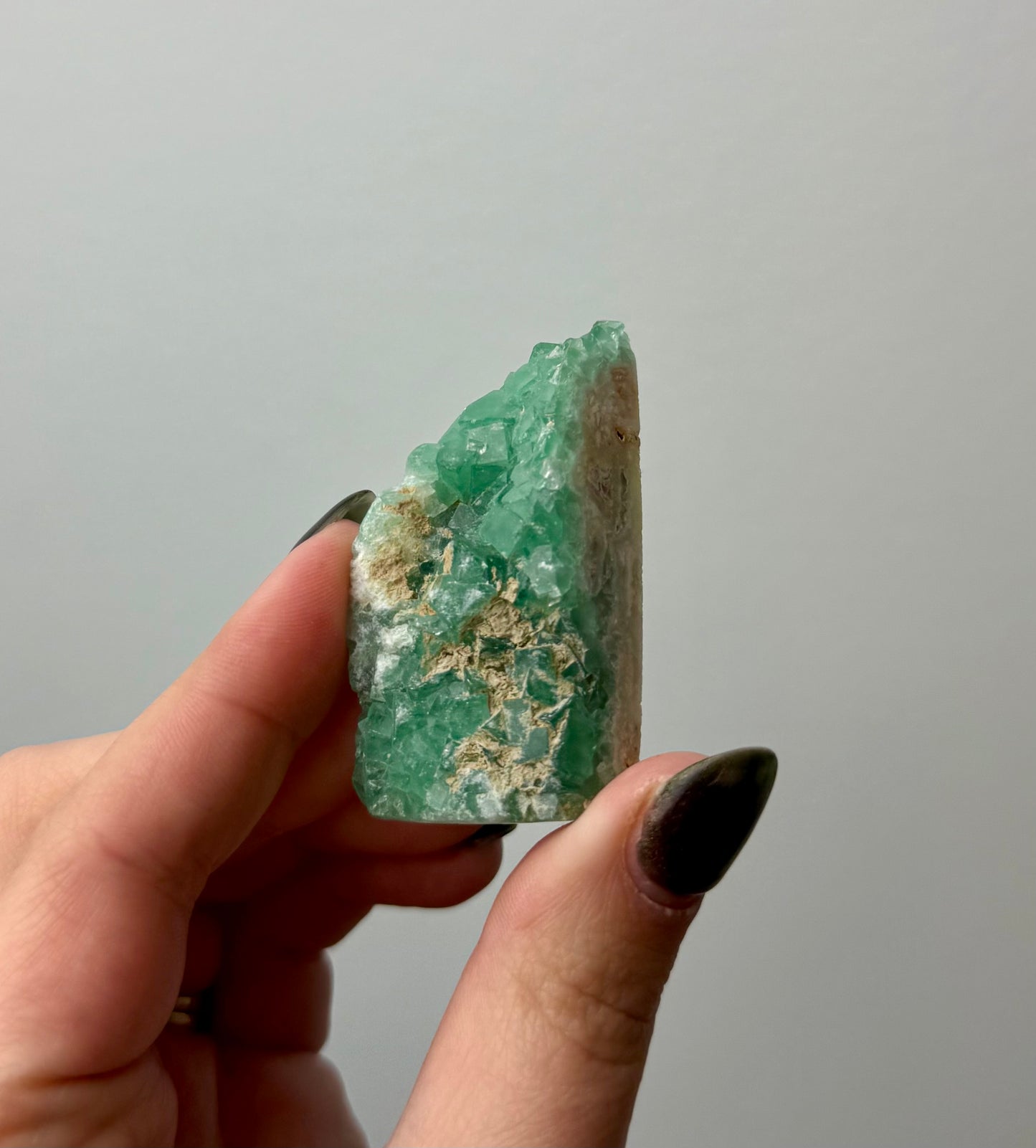 Cubic green fluorite specimen
