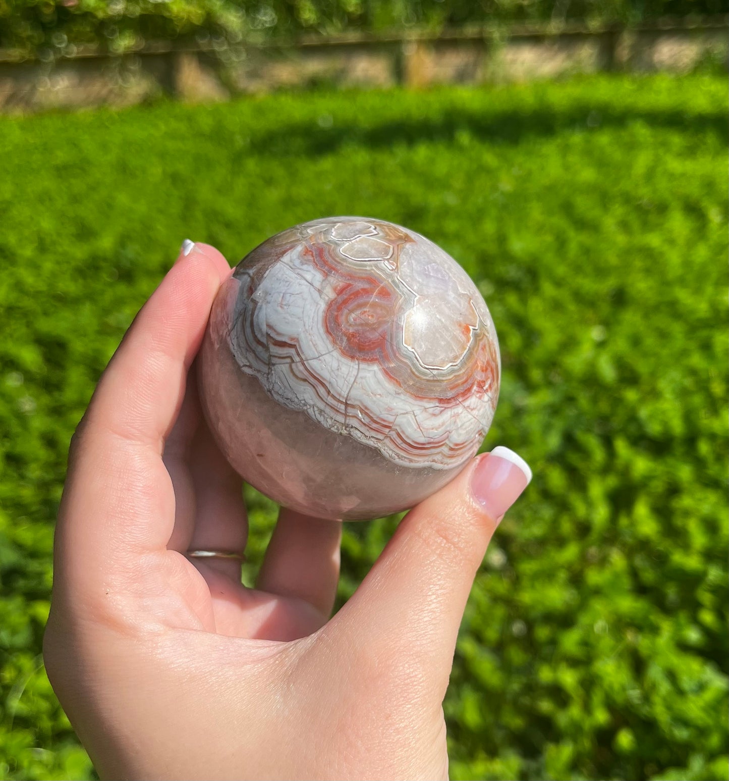 Amethyst agate sphere