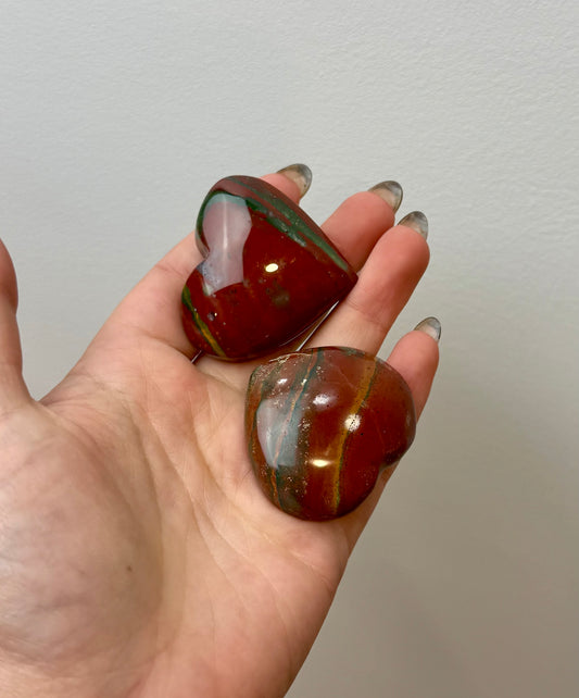 Ocean Jasper heart carvings