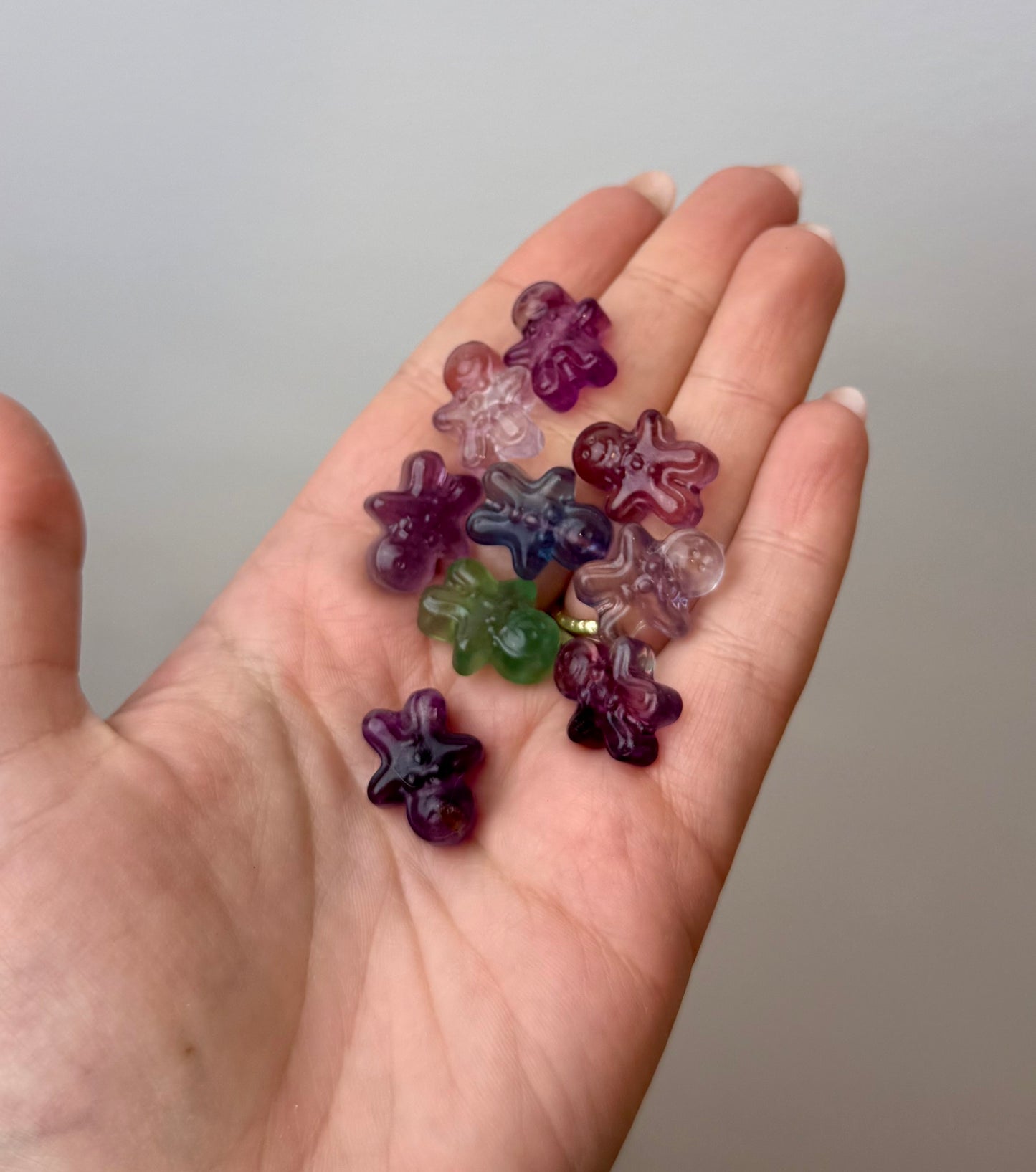 Fluorite gingerbread carvings
