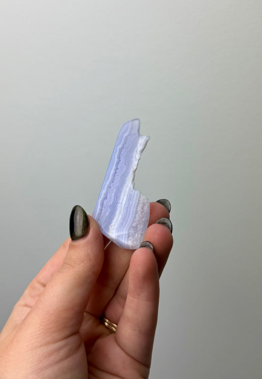 Blue lace agate slab