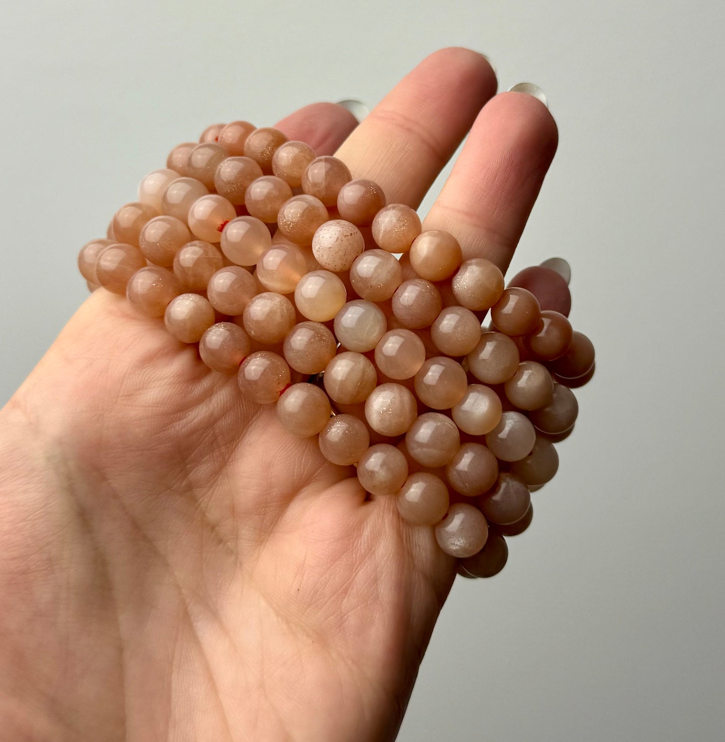 Peach moonstone bracelets