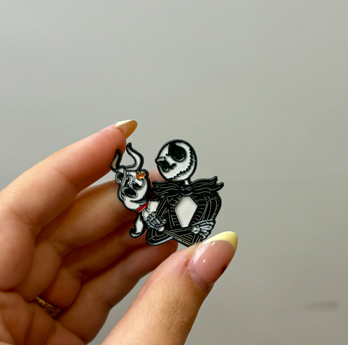 Jack and zero nightmare before Christmas enamel pin