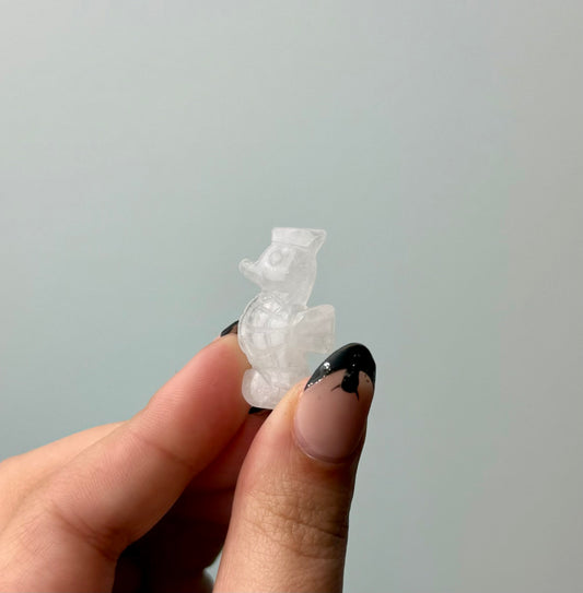 Quartz seahorse carving