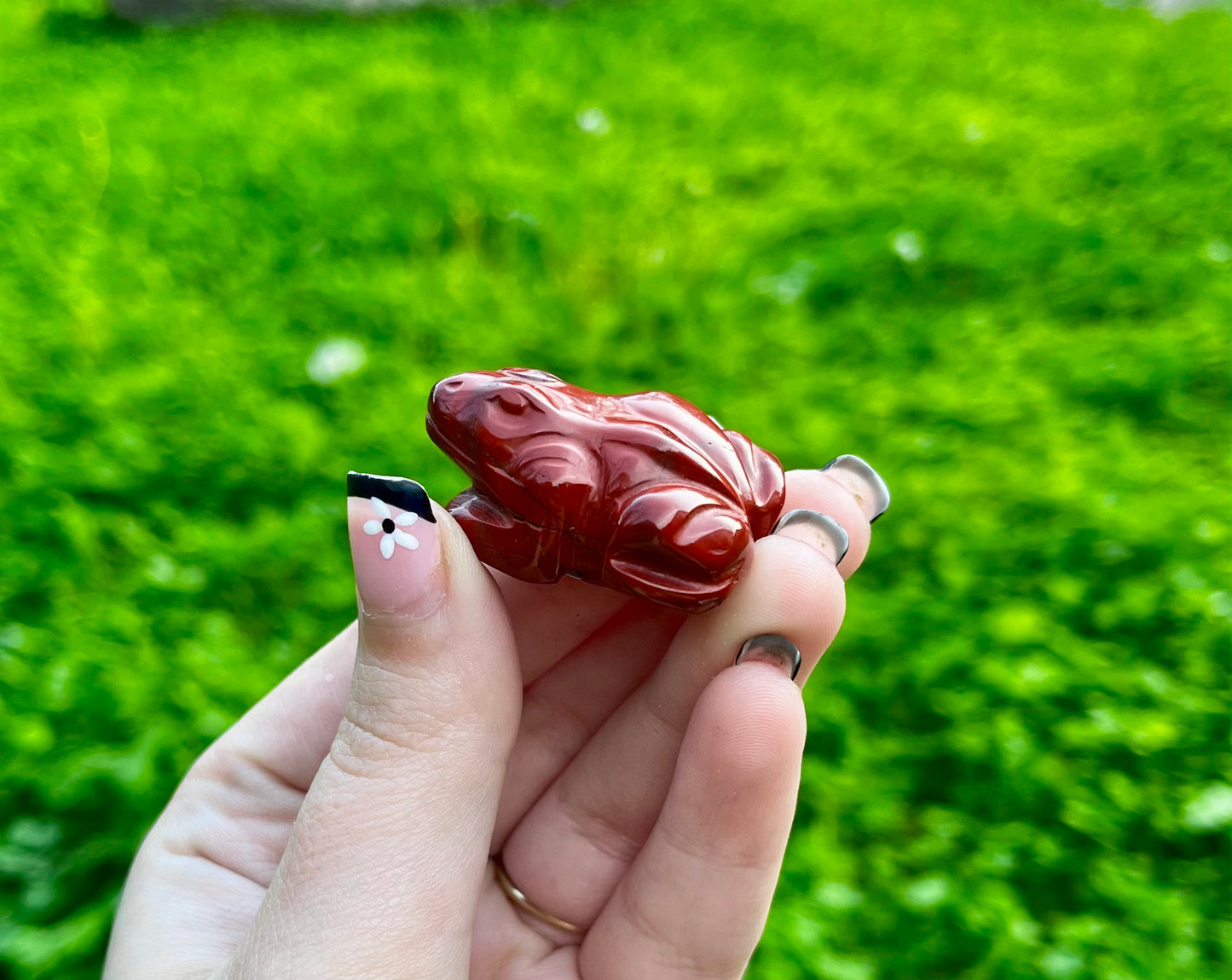 Frog carving