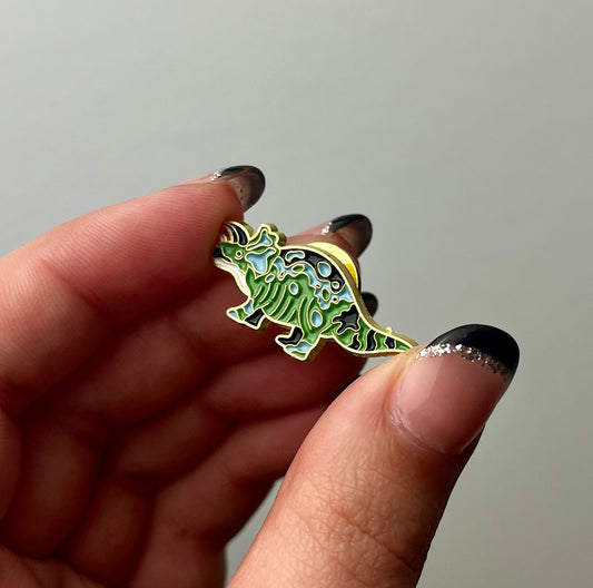 Dinosaur enamel pin