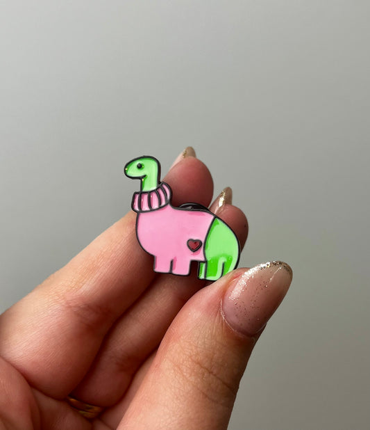 Dinosaur enamel pin