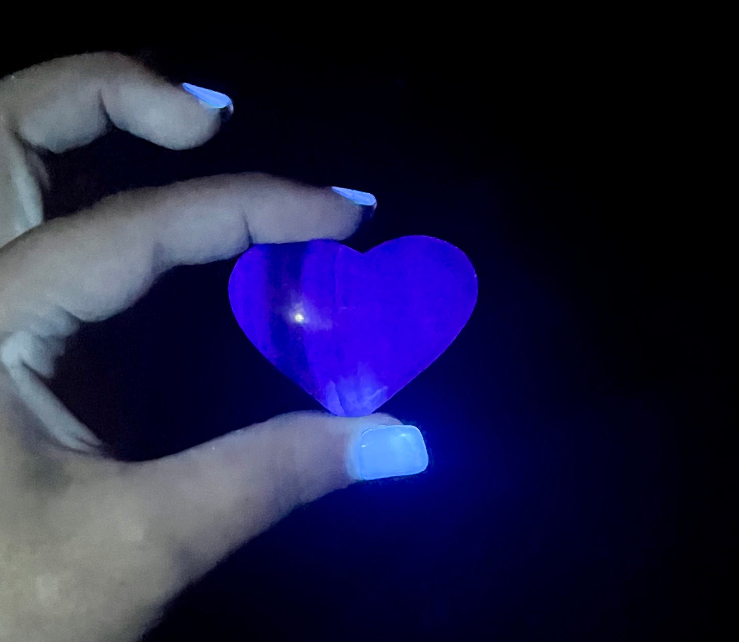 Fluorite heart carving