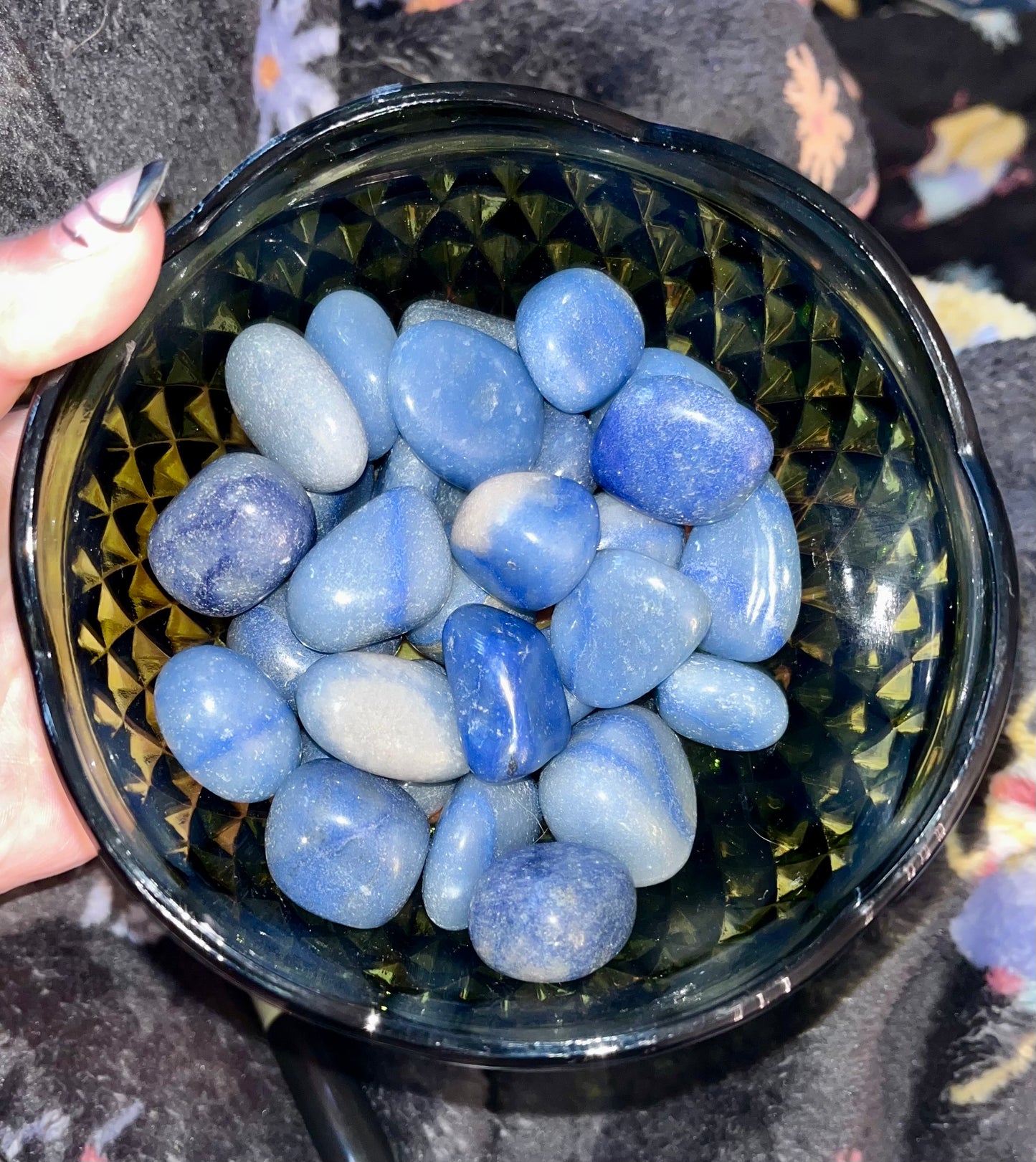 Blue aventurine tumbles