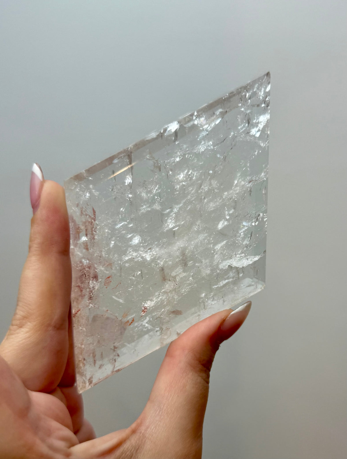 Clear quartz diamond carving on a stand 36B