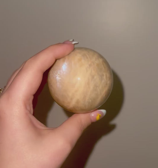 Blue moonstone sphere